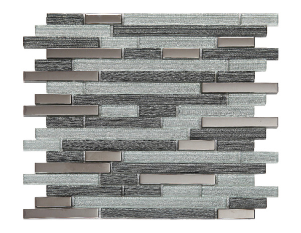 Mosaïque "Foxe" mix gris - l. 30 x L. 30 cm - GoodHome - Brico Dépôt