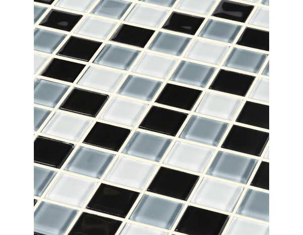 Mosaïque "Tarente" mix gris/noir/blanc - l. 30 x L. 30 cm - Colours - Brico Dépôt