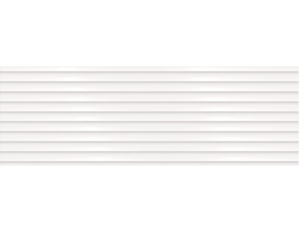 Décor mural "New wave" blanc - l. 20 x L. 60 cm - GoodHome - Brico Dépôt