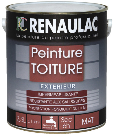 peinture toitures en colori gris ardoise aspect mat veloute 10 l brico depot plaque de veranda cout nettoyage toiture