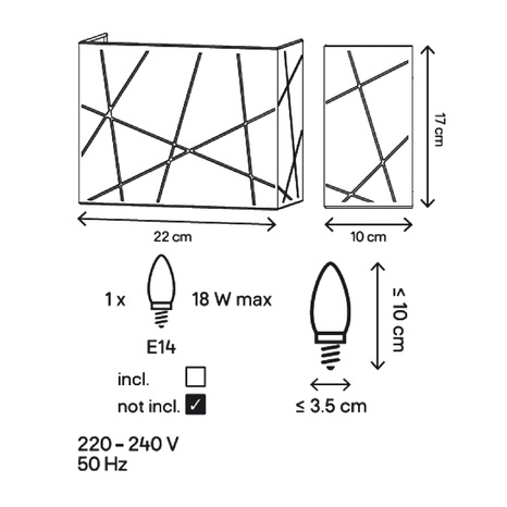 Applique murale blanche "Dachigam" H.17 cm x L.10 cm - GoodHome - Brico Dépôt