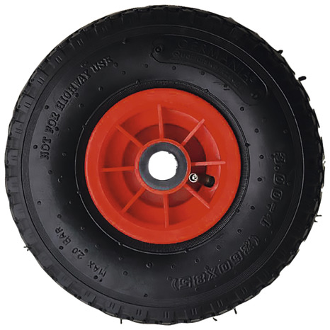 Pneu caoutchouc et PP rouge - Ø 26 cm - 136 kg - Brico Dépôt
