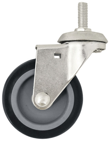 Roulette pivotante TPR gris - Ø 7,5 cm - 60 kg - Brico Dépôt