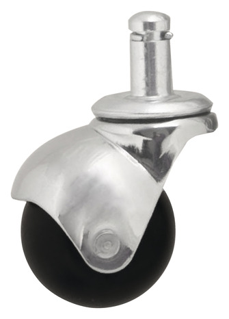 Roulette à bille pivotante PP noir - H. 5,7 x Ø 4 cm - 30 kg - Brico Dépôt
