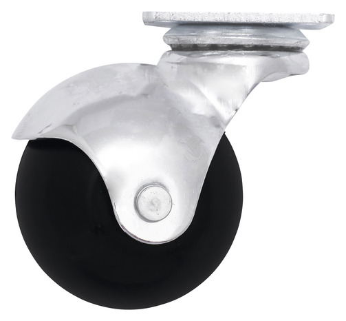 Roulette à bille pivotante PP noir - H. 6,4 x Ø 5 cm - 30 kg - Brico Dépôt