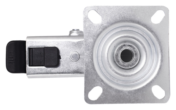 Roulette pivotante PU gris avec frein - Ø 10 cm - 70 kg - Brico Dépôt