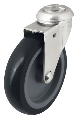 Roulette pivotante PU gris - Ø. 10 cm - 70 kg - Brico Dépôt