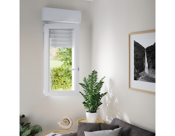 Fenêtre PVC blanc oscillo-battante 1 vantail gauche + volet roulant h.60 x l.60 cm - GoodHome - Brico Dépôt