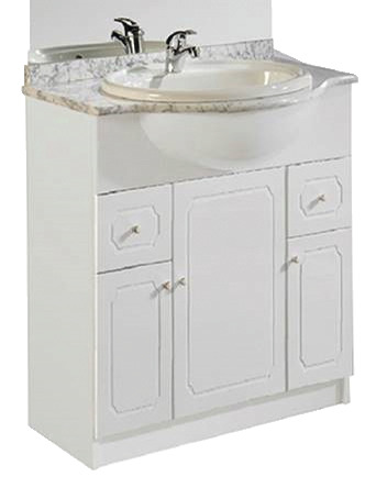 Plan de toilette "Majorca" 63 cm marbre - Brico Dépôt