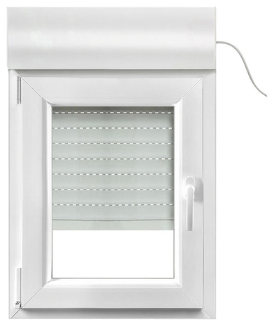 Fenêtre PVC blanc oscillo-battante 1 vantail gauche + volet roulant h.75 x l.60 cm - GoodHome - Brico Dépôt
