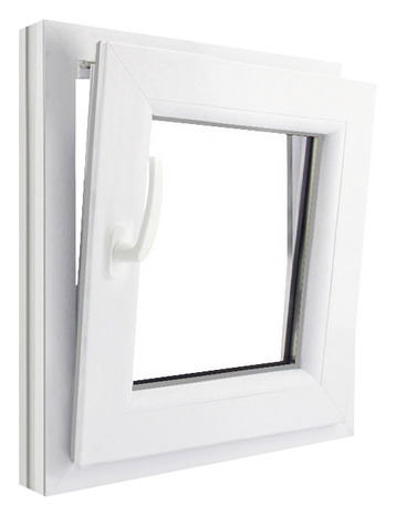 Fenêtre PVC blanc oscillo-battante 1 vantail droit h.45 x l.40 cm - GoodHome - Brico Dépôt