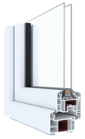 Fenêtre PVC blanc oscillo-battante 1 vantail droit h.45 x l.40 cm - GoodHome - Brico Dépôt