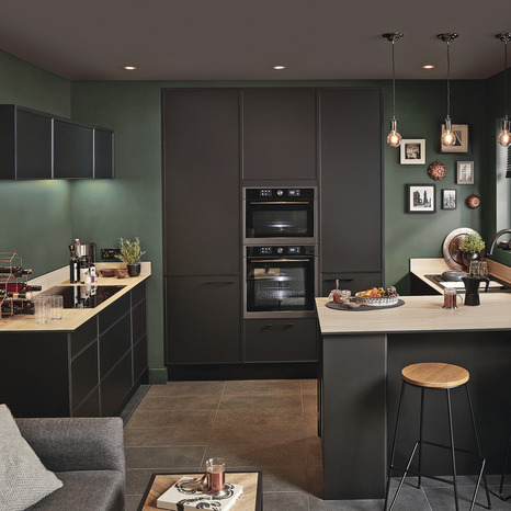 Chant "Heline"noir mat - L. 1m x H. 1.9cm - Cooke and Lewis - Brico Dépôt