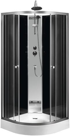 Cabine de douche "Black & Mirror" - 85 x 85 cm - Brico Dépôt