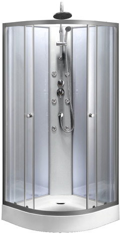 Cabine de douche 85 x 85 cm "Grey & Silver" - Brico Dépôt