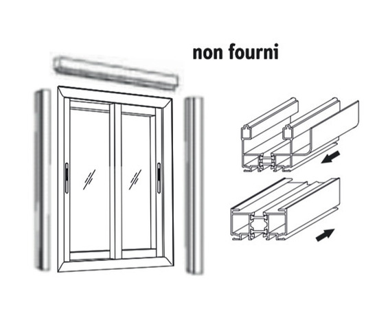 Élargisseur fenêtre coulissante aluminium blanc L.3 m x Ép.1,5 cm - GoodHome - Brico Dépôt