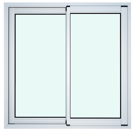 Fenêtre aluminium blanc coulissante 2 vantaux h.100 x l.100 cm - GoodHome - Brico Dépôt
