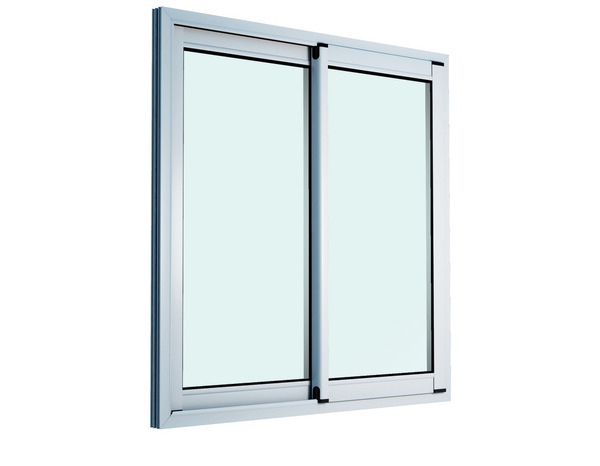 Fenêtre aluminium blanc coulissante 2 vantaux h.100 x l.100 cm - GoodHome - Brico Dépôt