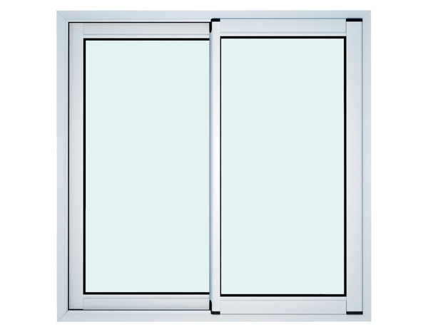 Fenêtre aluminium blanc coulissante 2 vantaux h.125 x l.120 cm - GoodHome - Brico Dépôt