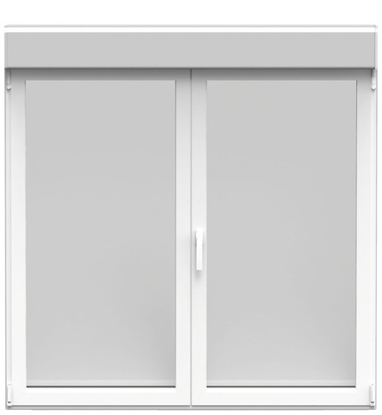 Fenêtre aluminium blanc oscillo-battante 2 vantaux + volet roulant h.105 x l.100 cm - GoodHome - Brico Dépôt