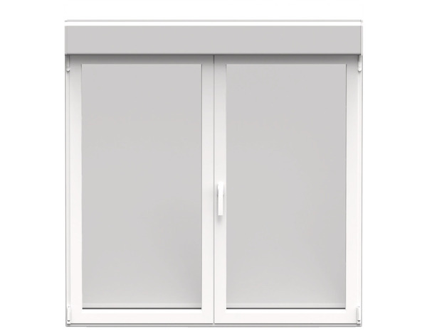 Fenêtre aluminium blanc oscillo-battante 2 vantaux + volet roulant h.125 x l.100 cm - GoodHome - Brico Dépôt