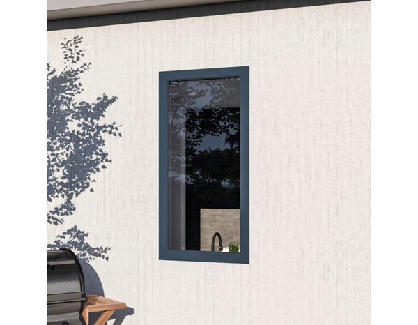 Fenêtre aluminium gris oscillo-battante 1 vantail droit h.75 x l.40 cm - GoodHome - Brico Dépôt