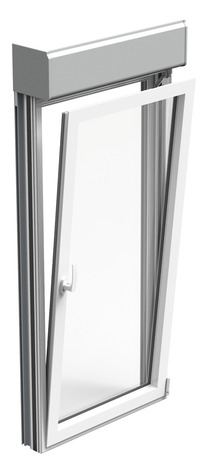 Fenêtre aluminium blanc oscillo-battante 1 vantail gauche + volet roulant h.75 x l.40 cm - GoodHome - Brico Dépôt