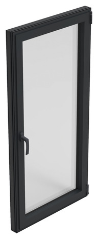 Fenêtre aluminium gris oscillo-battante 1 vantail droit h.75 x l.60 cm - GoodHome - Brico Dépôt