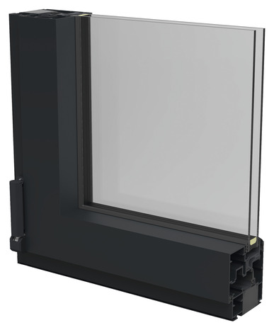 Fenêtre aluminium gris oscillo-battante 1 vantail gauche h.95 x l.60 cm - GoodHome - Brico Dépôt