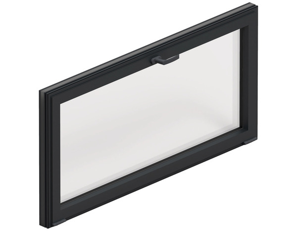 Châssis abattant aluminium 1 vantail gris h.45 x l.120 cm - GoodHome - Brico Dépôt