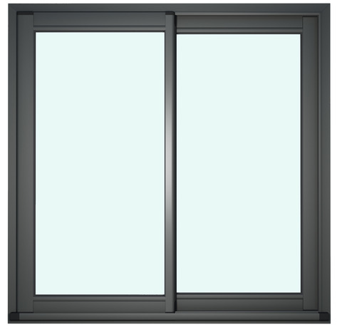 Baie vitrée aluminium gris 2 vantaux H.200 x l.240 cm - GoodHome - Brico Dépôt