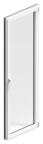 Porte-fenêtre aluminium blanc 1 vantail droit H.205 x l.80 cm - GoodHome - Brico Dépôt