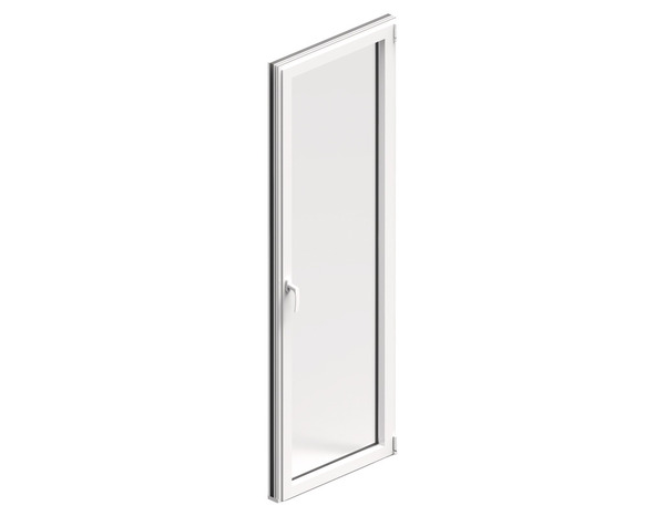 Porte-fenêtre aluminium blanc 1 vantail droit H.215 x l.80 cm - GoodHome - Brico Dépôt