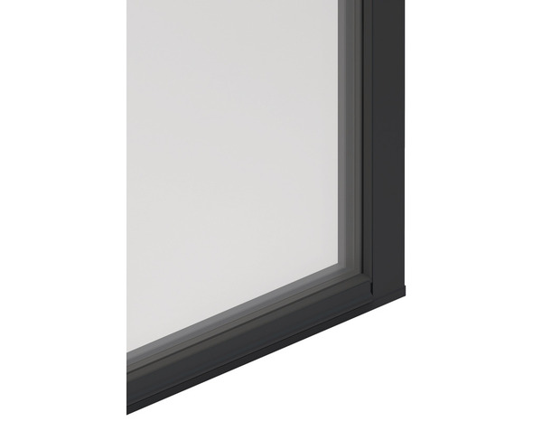 Porte-fenêtre aluminium gris 1 vantail droit H.215 x l.80 cm - GoodHome - Brico Dépôt