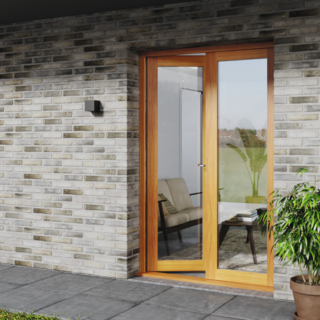 Porte-fenêtre bois 1 vantail gauche H.205 x l.80 cm - GoodHome - Brico Dépôt