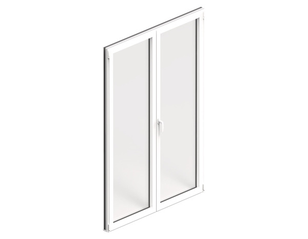 Porte-fenêtre aluminium blanc 2 vantaux - H.215 x l.100 cm - GoodHome - GoodHome - Brico Dépôt