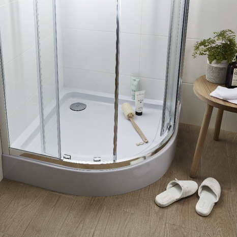 Receveur 1/4 cercle "Lagan" blanc 90 x 90 - Brico Dépôt