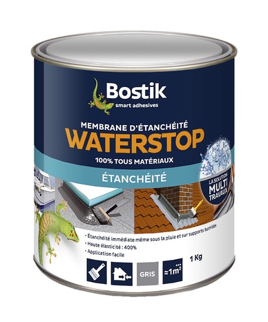 Membrane d'étanchéité Bostik waterstop - Gris - 1kg - Brico Dépôt