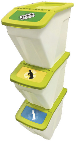 Lot De 3 Bacs De Recyclage 34 L Brico Depot