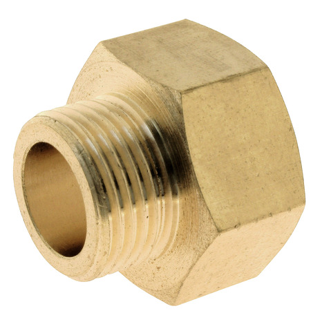 Lot de 2 réductions laiton Femelle 15/21 (1/2") - Mâle 12/17 (3/8") - Somatherm - Brico Dépôt