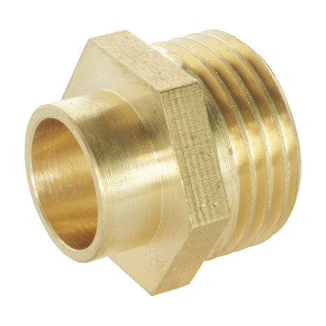 Lot de 2 raccords laiton droit à souder sur tube cuivre Ø12 - Sortie Mâle 15/21 (1/2") - Somatherm - Brico Dépôt