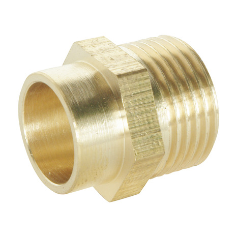 Lot de 2 raccords laiton droit à souder sur tube cuivre Ø12 - Sortie Mâle 12/17 (3/8") - Somatherm - Brico Dépôt