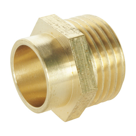 Lot de 2 raccords laiton droit à souder sur tube cuivre Ø14 - Sortie Mâle 12/17 (3/8") - Somatherm - Brico Dépôt