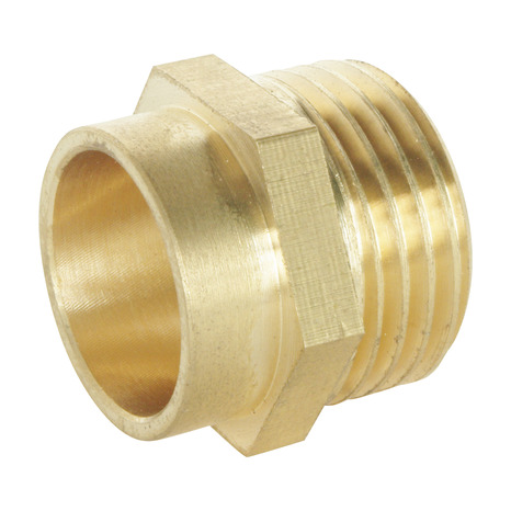 Lot de 2 raccords laiton droit à souder sur tube cuivre Ø16 - Sortie Mâle 15/21 (1/2") - Somatherm - Brico Dépôt