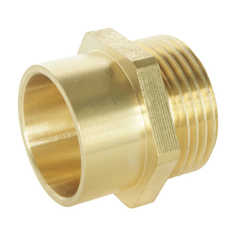 Raccord laiton droit à souder pour tube cuivre Ø22 - Sortie mâle 20/27 (3/4") - Sachet 1 pièce - Somatherm - Brico Dépôt