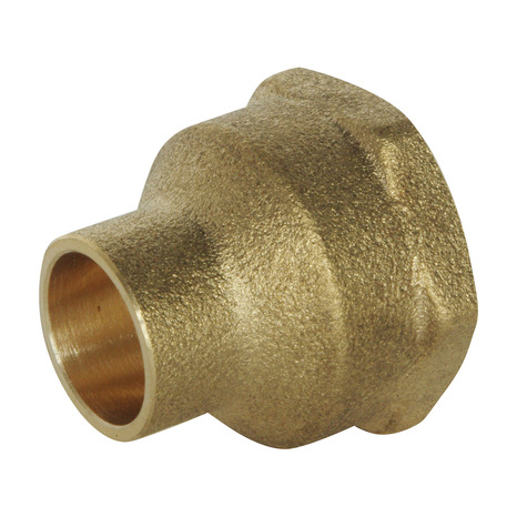 Lot de 2 raccords laiton droit à souder sur tube cuivre Ø12 - Sortie Femelle 15/21 (1/2") - Somatherm - Brico Dépôt