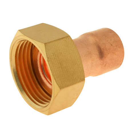 Lot de 2 raccords cuivre droit à souder sur tube cuivre Ø16 - Sortie écrou tournant Femelle 20/27 (3/4") - Somatherm - Brico Dépôt