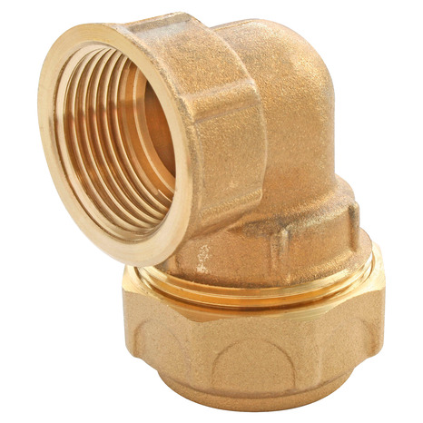 Coude laiton pour PE Ø25 - Femelle 20/27 (1") - Somatherm - Brico Dépôt