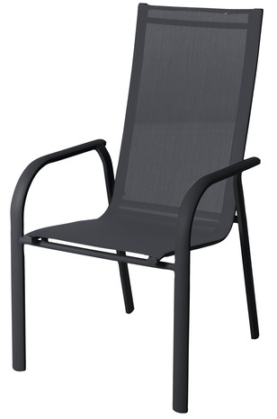 Fauteuil aluminium empilable - Marque BLOOMA - Brico Dépôt