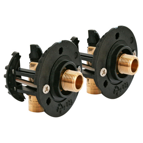 Fixation pour robinetterie Lavabo pour PER Ø12 raccord à glissement sortie mâle 12/17 (3/8") - Somatherm - Brico Dépôt